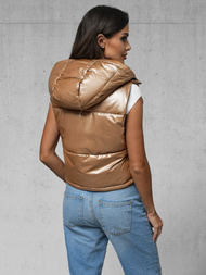 Дамска жилетка злато OZONEE JS/5M3190/84