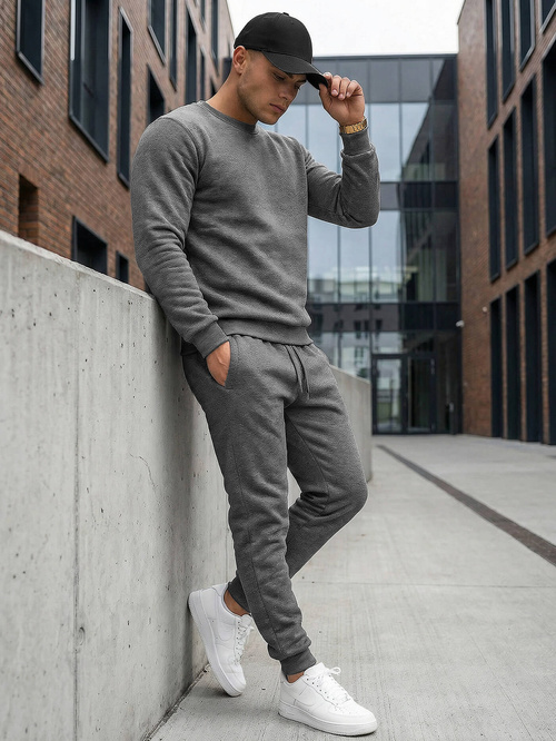 Мъжки спортен екип графитен OZONEE JS/68C10380/5Z