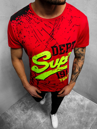 Мъжка тениска червен OZONEE JS/KS1942Z