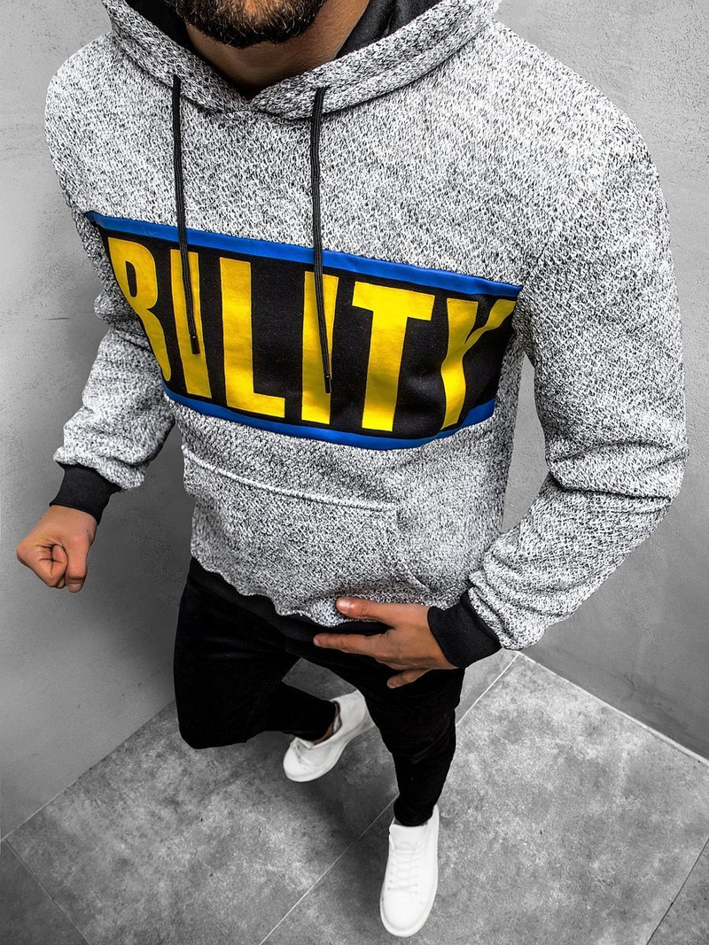 Мъжки суитшърт сива OZONEE JS/KS1936Z