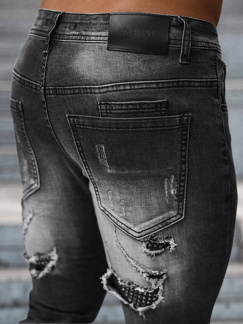 Мъжки дънки черни OZONEE NB/MP0152N