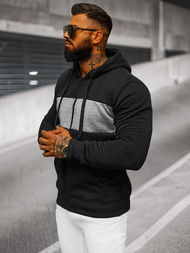 Мъжки суитшърт черно OZONEE JS/8B1330/3