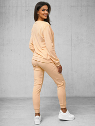 Дамска велурен спортен екип сьомга OZONEE O/8C1173/150Z