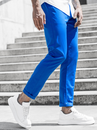 Мъжки панталони чино синьо OZONEE DJ/5574