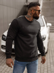 Мъжки суитшърт черен OZONEE JS/8B1360/3