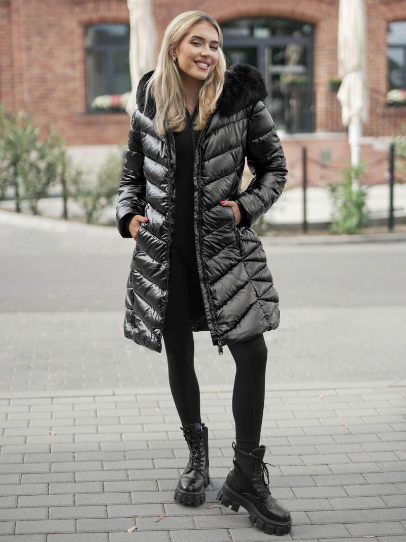 Дамско яке черна OZONEE JS/16M9100/392Z