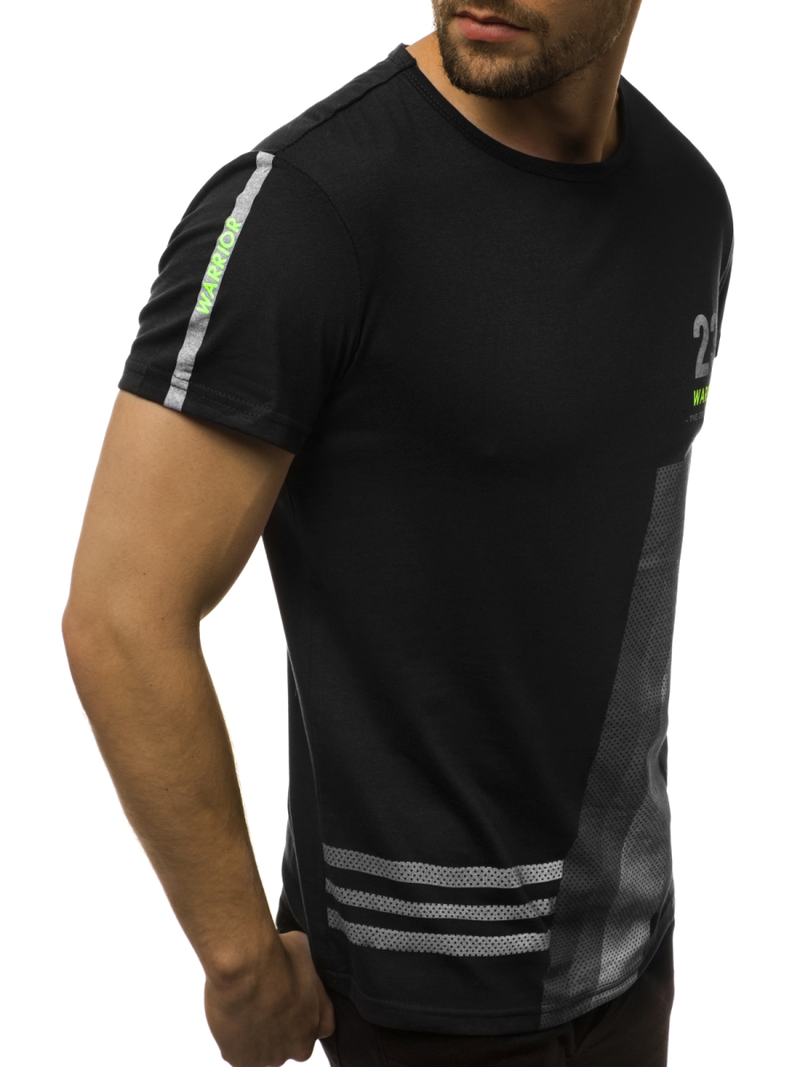 Мъжка тениска черна OZONEE JS/SS10932