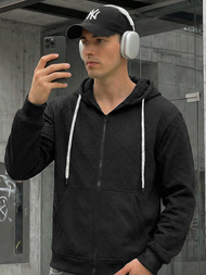 Мъжки суитшърт черно OZONEE O/G3066