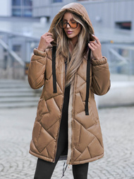 Дамско яке камел OZONEE JS/5M3189/84Z