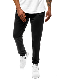 Мъжко долнище на анцуг черно JS/XW032S