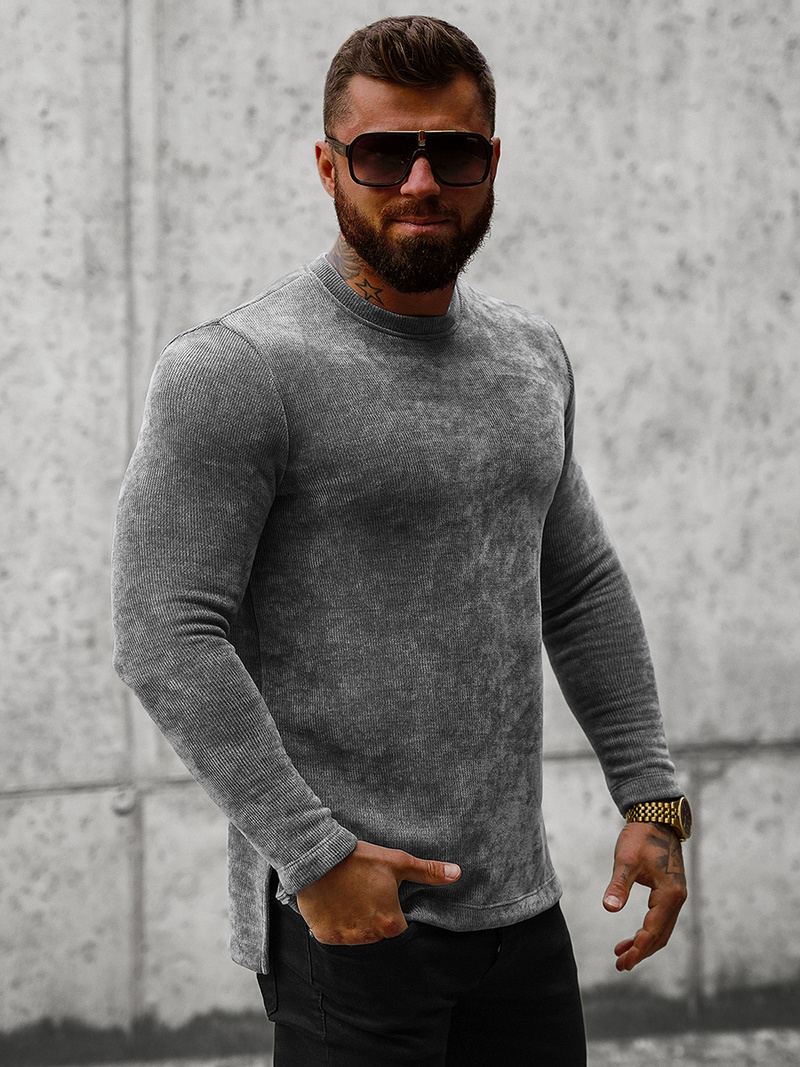 Мъжки суитшърт графитна OZONEE O/D7289