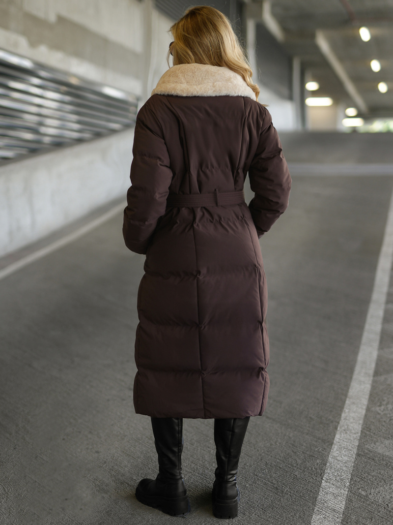 Дамско яке шоколад OZONEE JS/16M9168/158