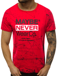 Мъжка тениска червен OZONEE JS/SS10915