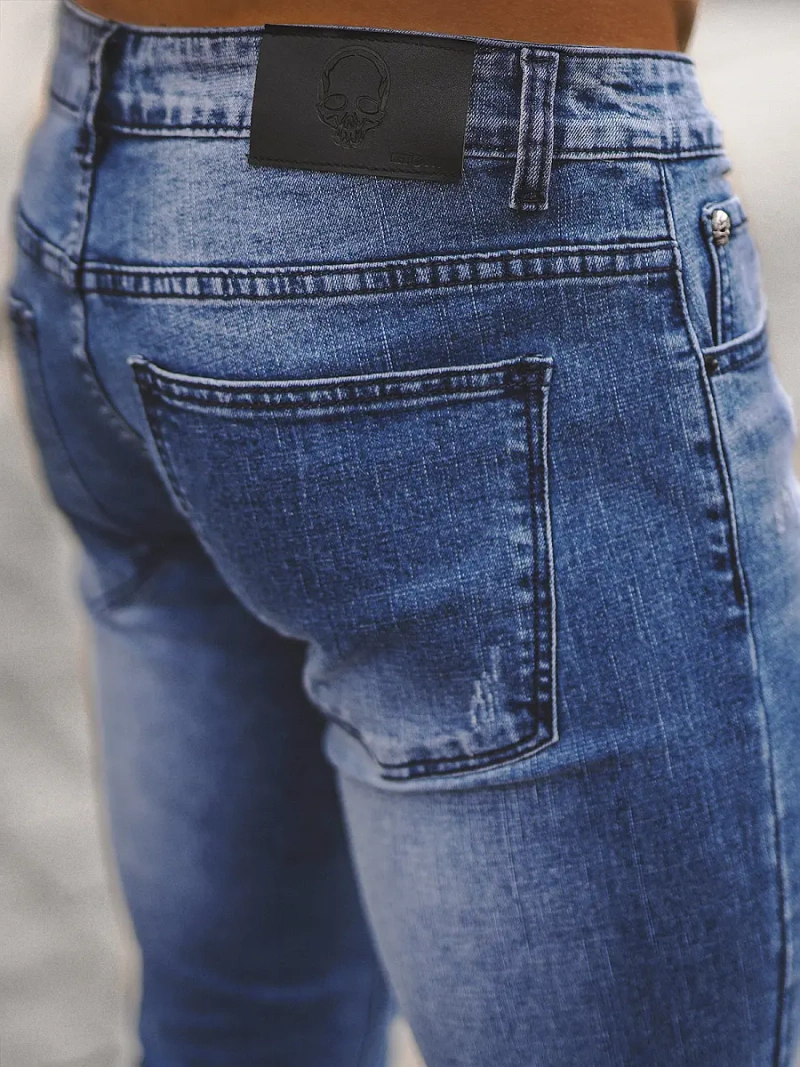 Мъжки дънки синьо OZONEE NB/MP0126B