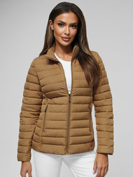 Дамско яке тъмно-бежово OZONEE JS/16M9109/84