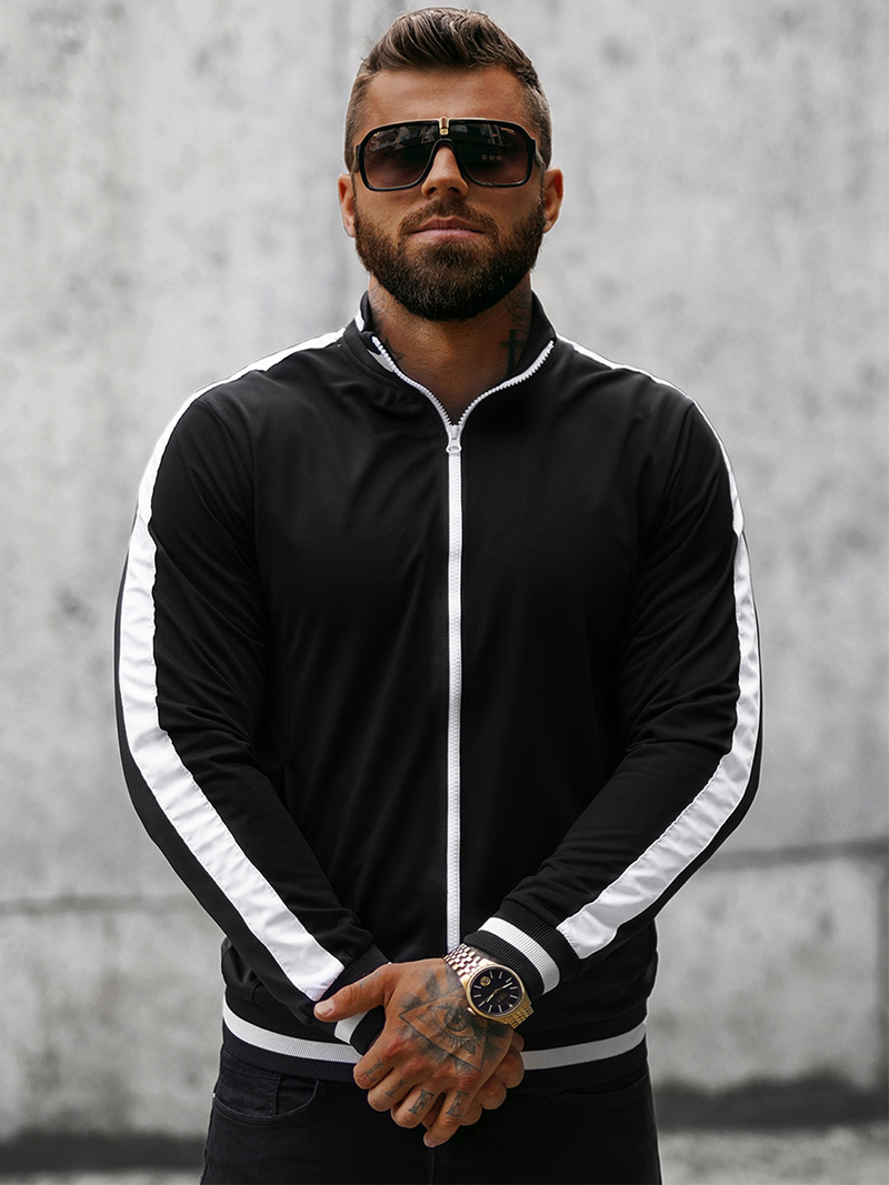 Мъжки суитшърт черен OZONEE O/2126Z