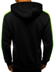 Мъжки суитшърт черно-синьо-зелена OZONEE JS/2015