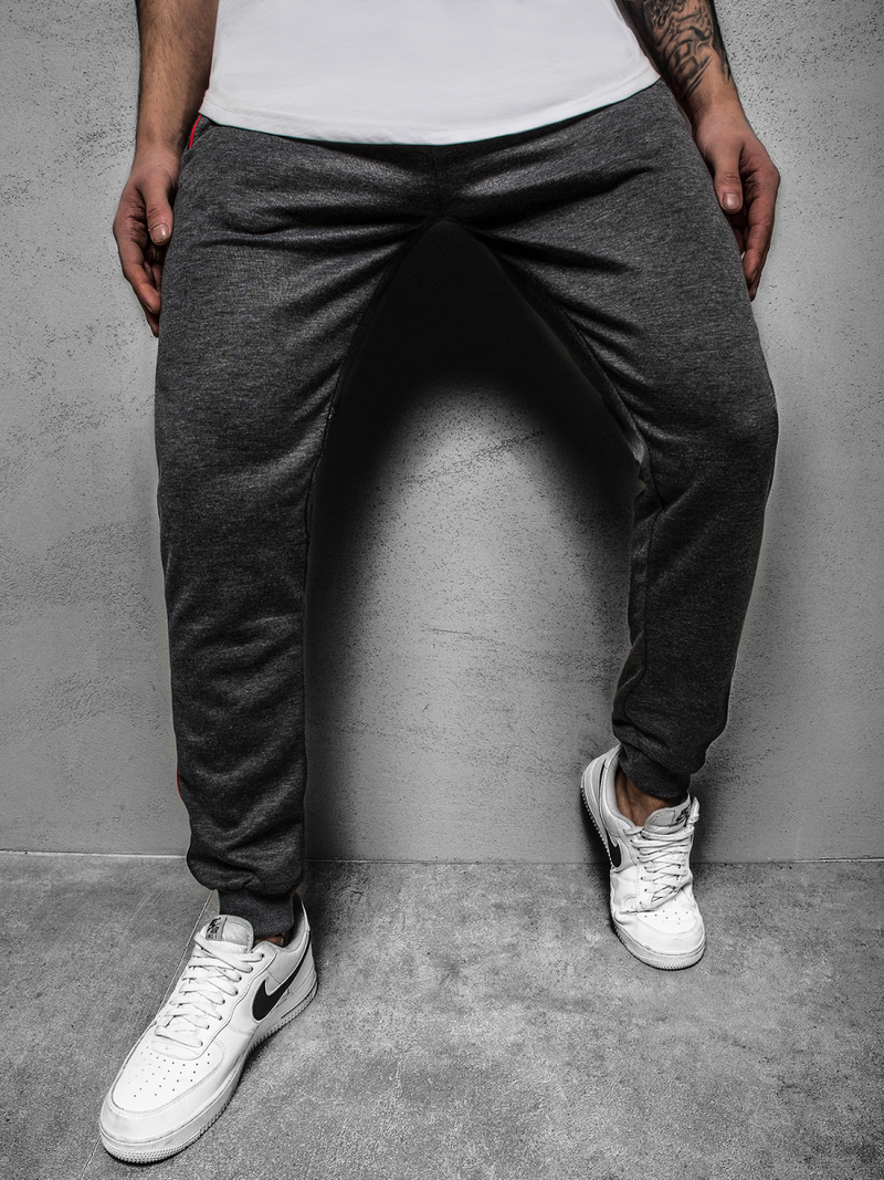 Мъжко долнище на анцуг графитно OZONEE JS/JZ11027Z