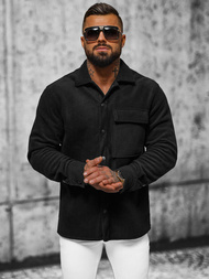 Мъжка риза черна OZONEE O/GOM23040