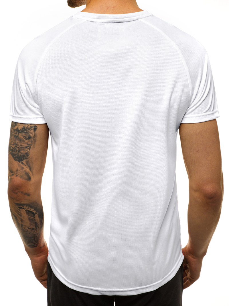 Мъжка тениска бял OZONEE JS/KS2062