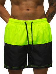 Мъжки плувни шорти жълто-черни OZONEE JS/HM056