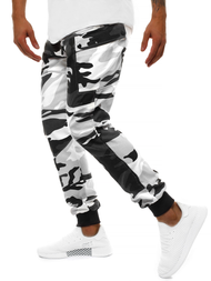 Мъжки панталони JOGGER черно-бяло OZONEE O/11103