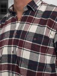 Мъжка риза бордо OZONEE V/V174Z