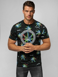 Мъжка тениска черна OZONEE O/T136/3Z