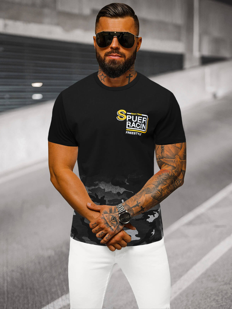 Мъжка тениска сива OZONEE JS/S985/2Z