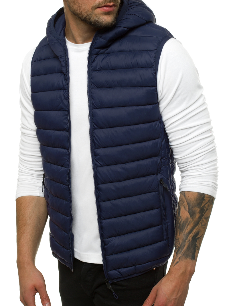 Мъжки елек тъмнсиня OZONEE JS/LY36