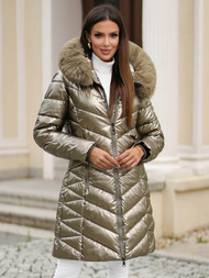 Дамско яке злато OZONEE JS/16M9100/403Z