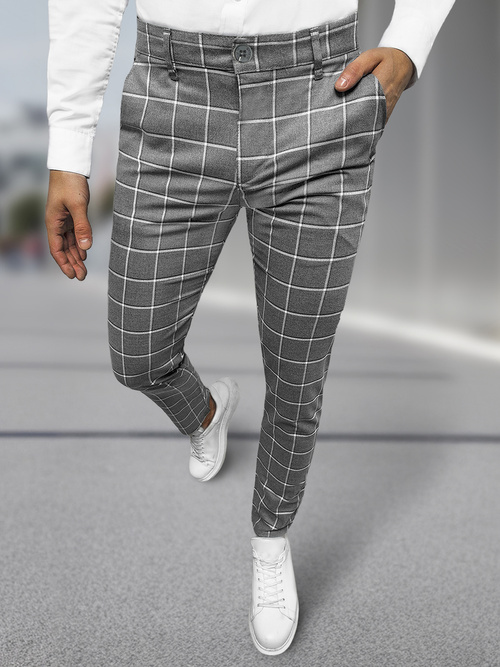 Мъжки панталони тъмнографитно OZONEE DJ/5522Z