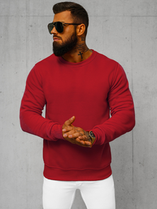 Мъжки суитшърт тъмночервена OZONEE JS/2001-10Z
