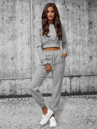 Дамски анцуг от две части сив OZONEE JS/8C78/2Z