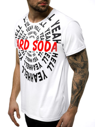 Мъжка тениска бял OZONEE JS/KS1948