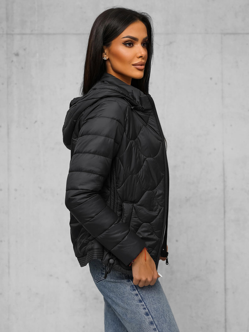 Дамско яке черна OZONEE JS/16M9239/392