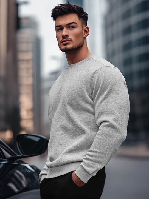 Мъжки суитшърт сив OZONEE JS/2001-10Z