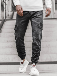 Мъжки панталони черни OZONEE O/B4967