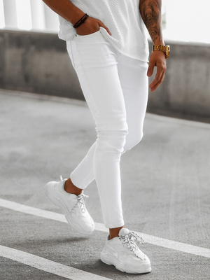 Мъжки дънки бяло OZONEE E/5348/01Z