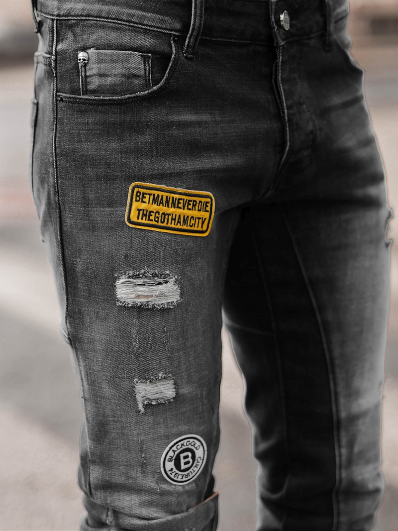 Мъжки дънки черни OZONEE NB/MP0047NZ