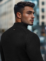 Мъжки пуловер черен OZONEE NB/MM6020/4Z