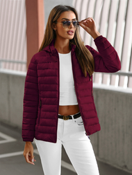 Дамско яке бордо OZONEE JS/16M9103/01Z