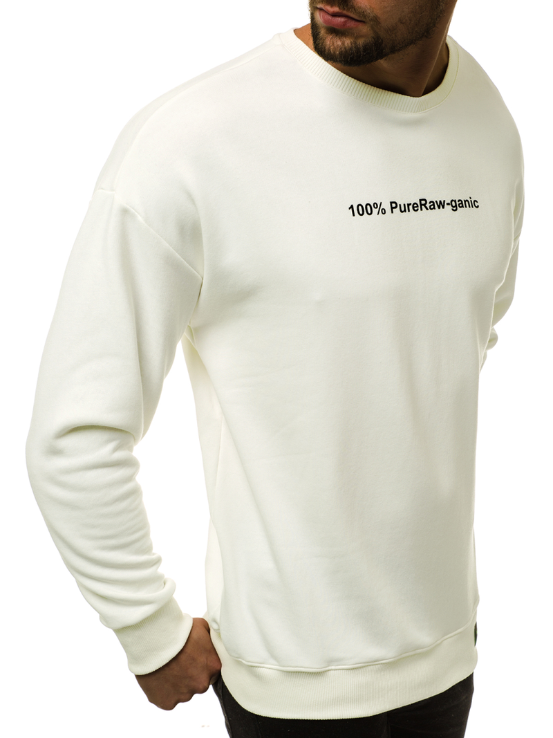 Мъжки суитшърт екрю OZONEE MACH/3149