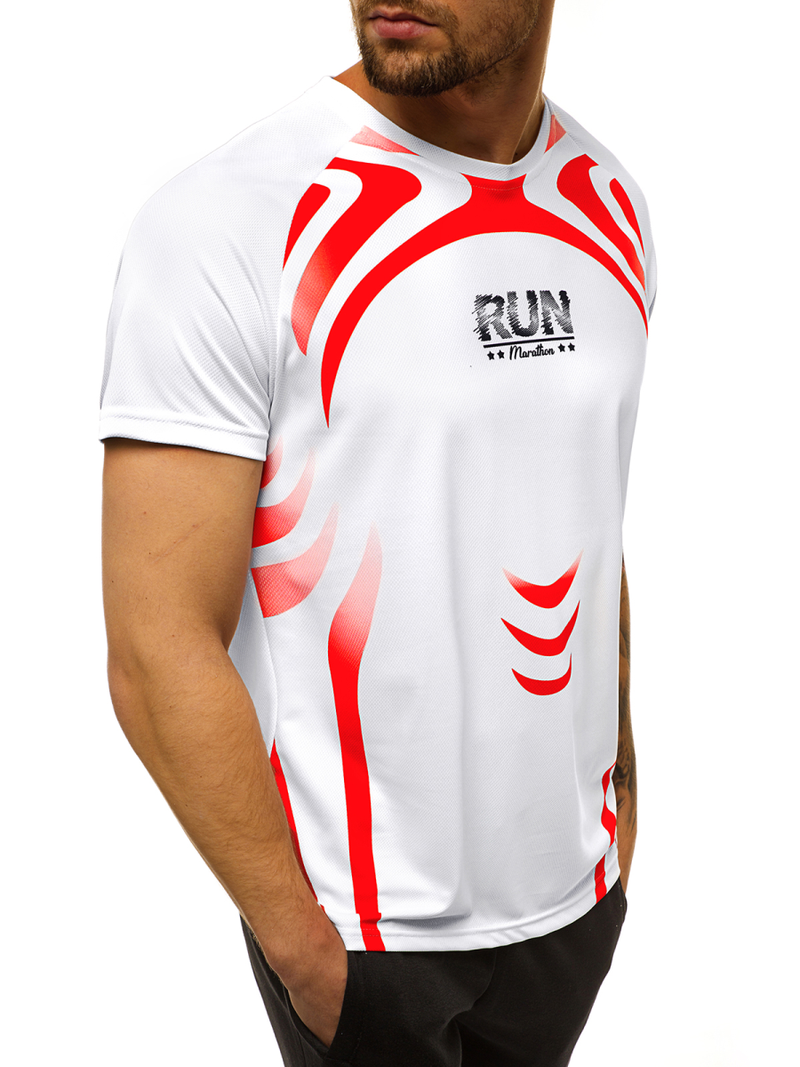 Мъжка тениска бял OZONEE JS/KS2062