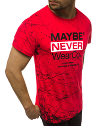 Мъжка тениска червен OZONEE JS/SS10915