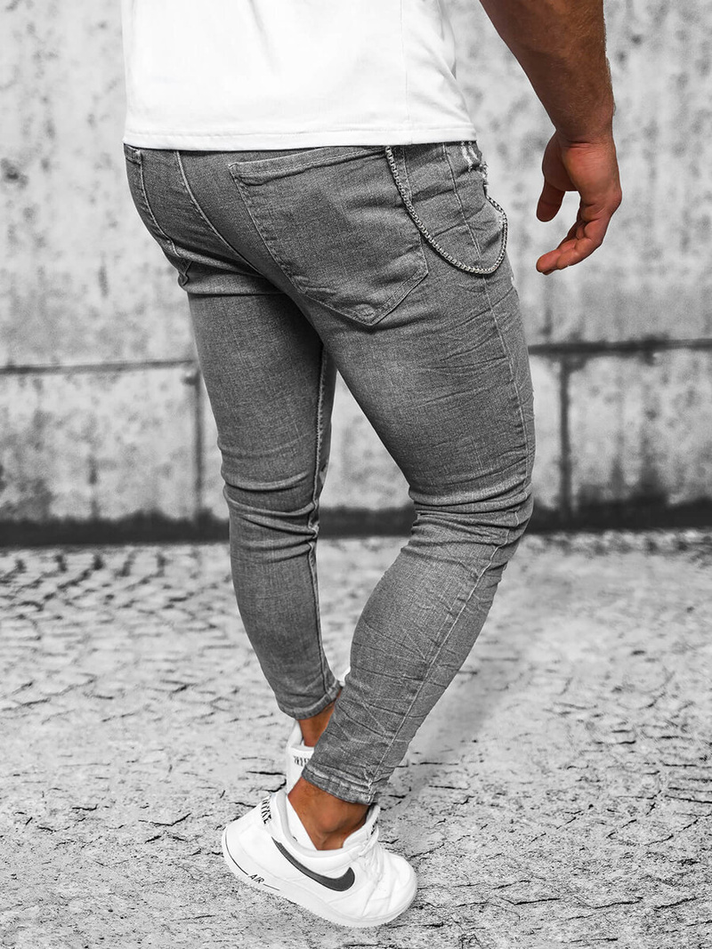 Мъжки дънки графитно OZONEE O/MB459