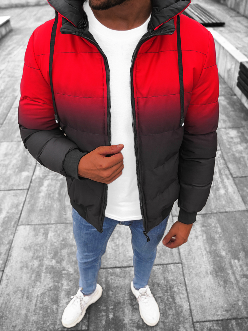 Мъжко яке червено/черна OZONEE JS/M760/270