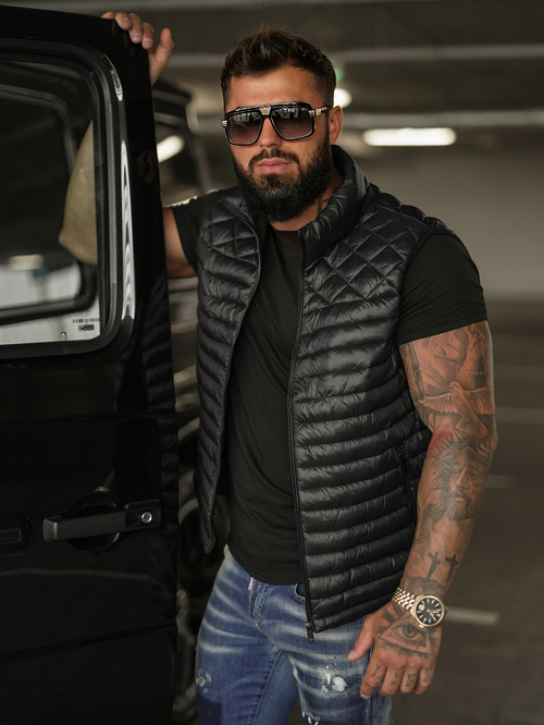 Мъжки елек черен OZONEE JS/16M9333/392BZ