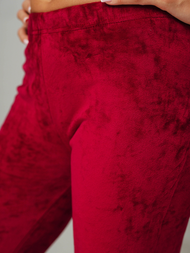 Дамско велурени спортни панталони бордо OZONEE JS/92K521/35