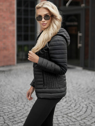 Дамско яке черно OZONEE JS/11Z8228Z